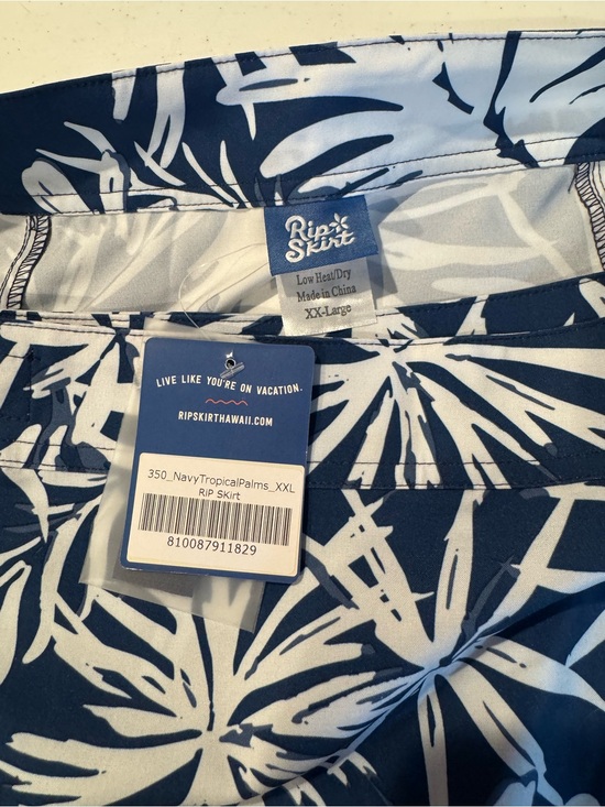 Ripskirt Hawaii Dresses & Skirts - Rip Skirt Navy Tropical Palm Print Skirt xxl